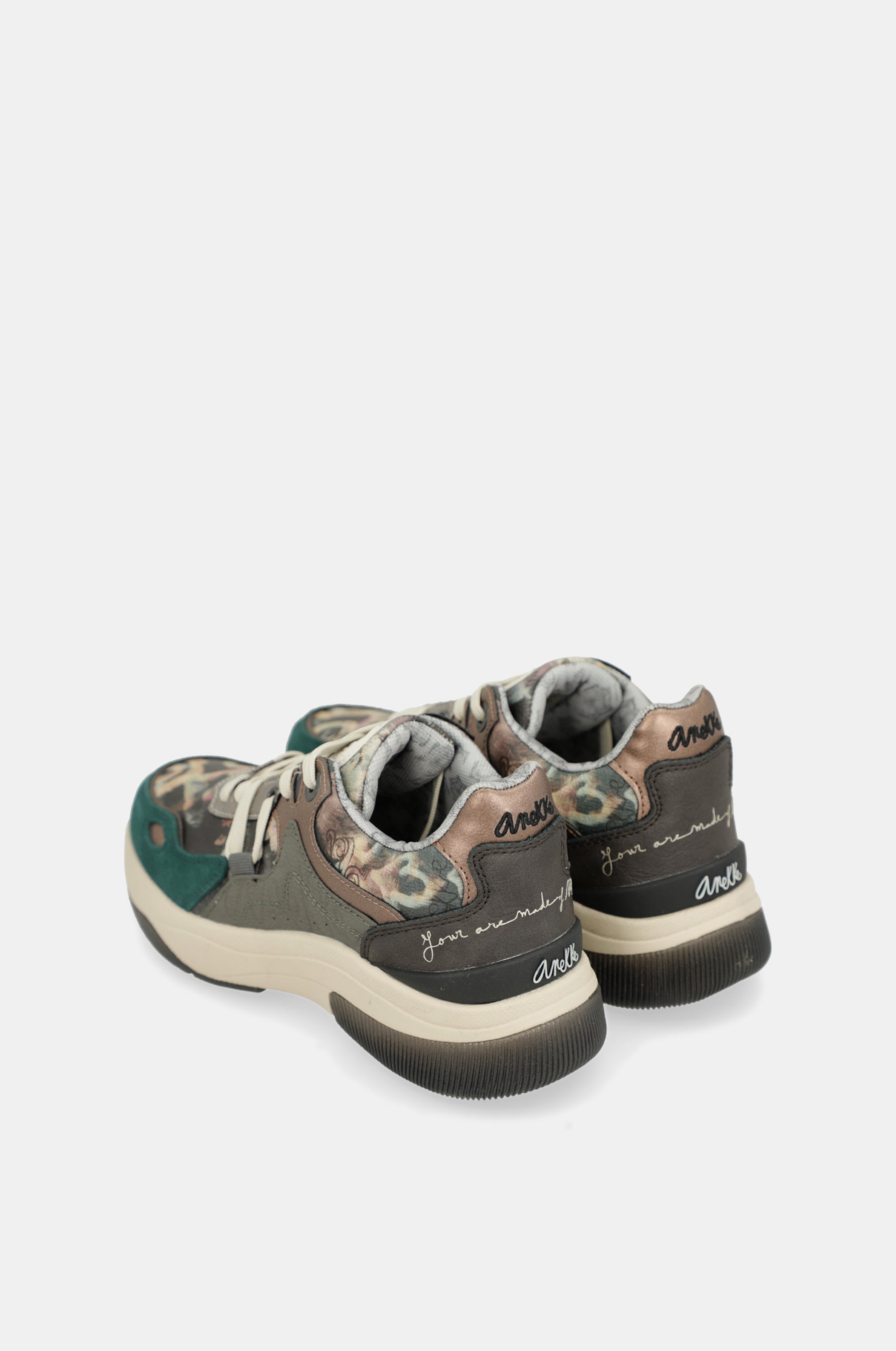 Manifesto green printed sneakers