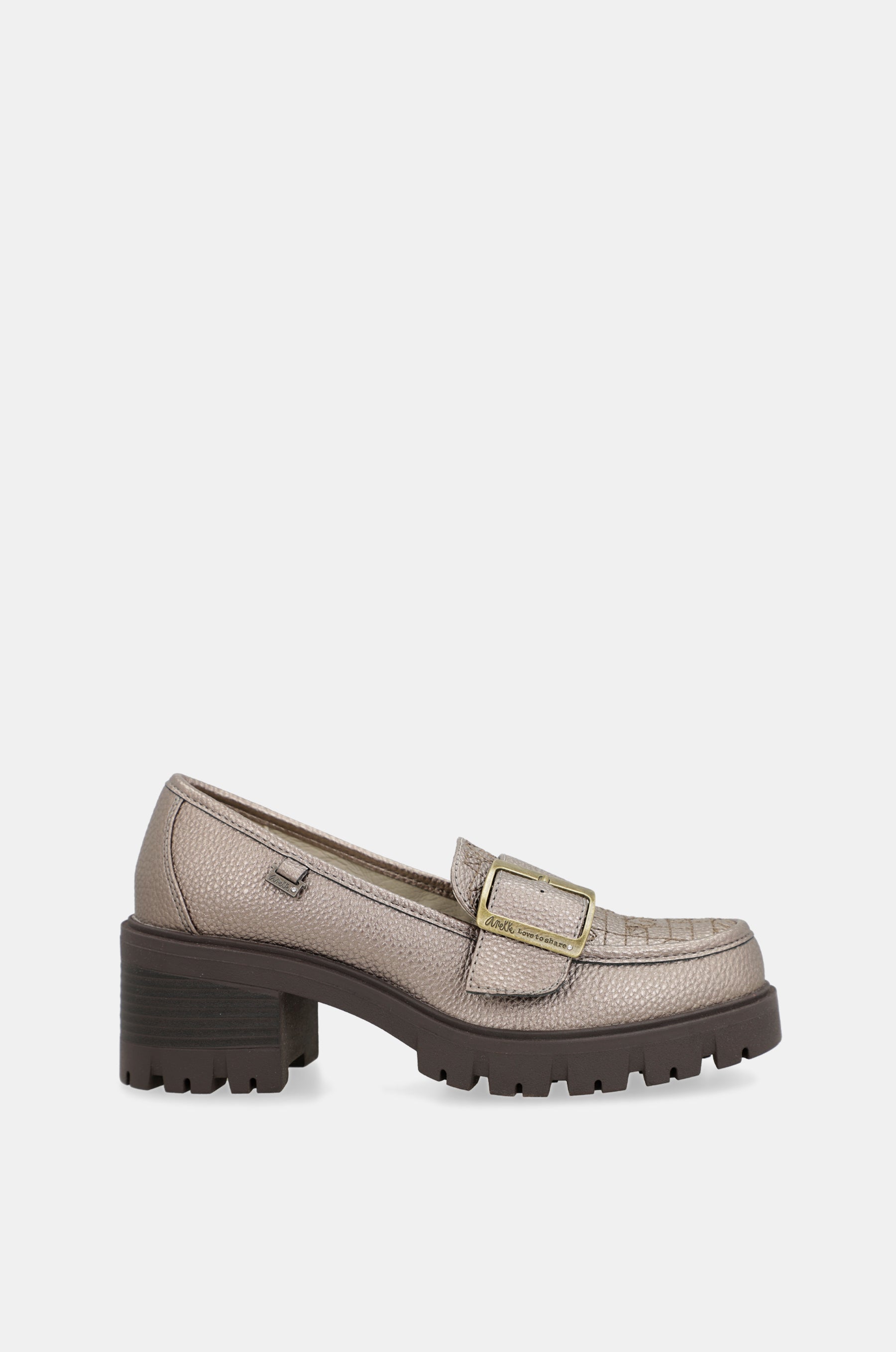 Gold loafers