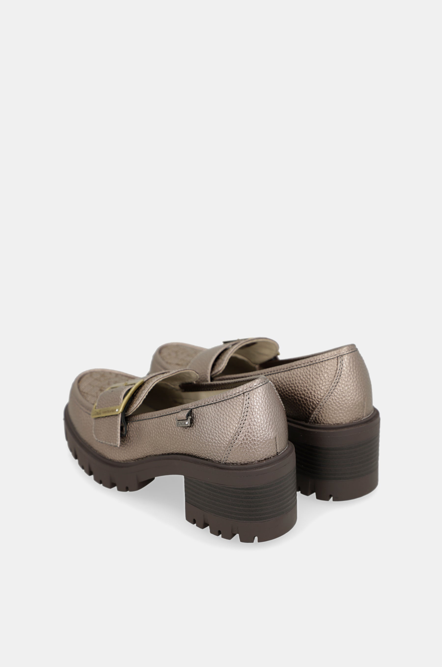 Gold loafers
