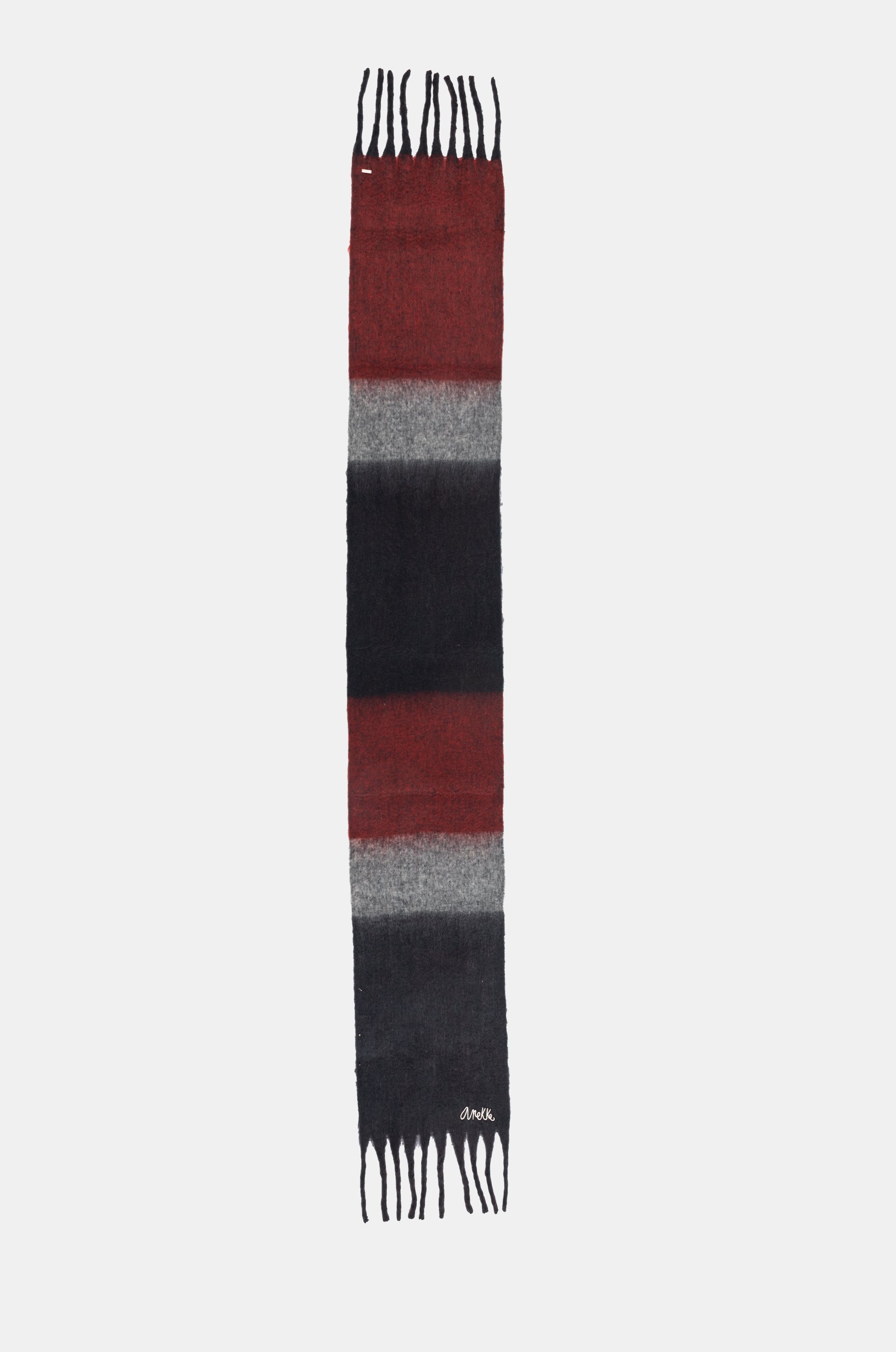 Printed fringed scarf