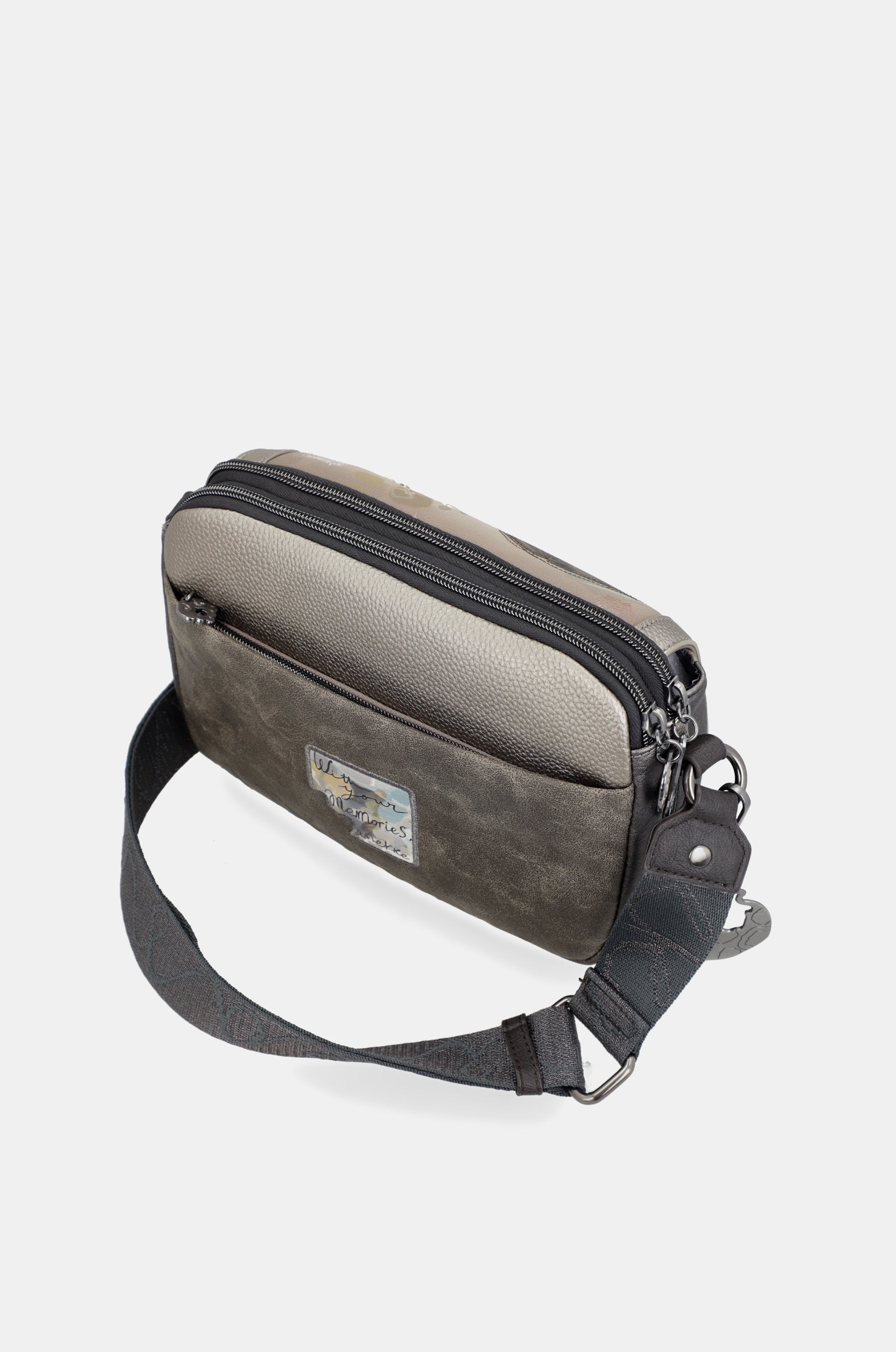 Real oval flap crossbody bag