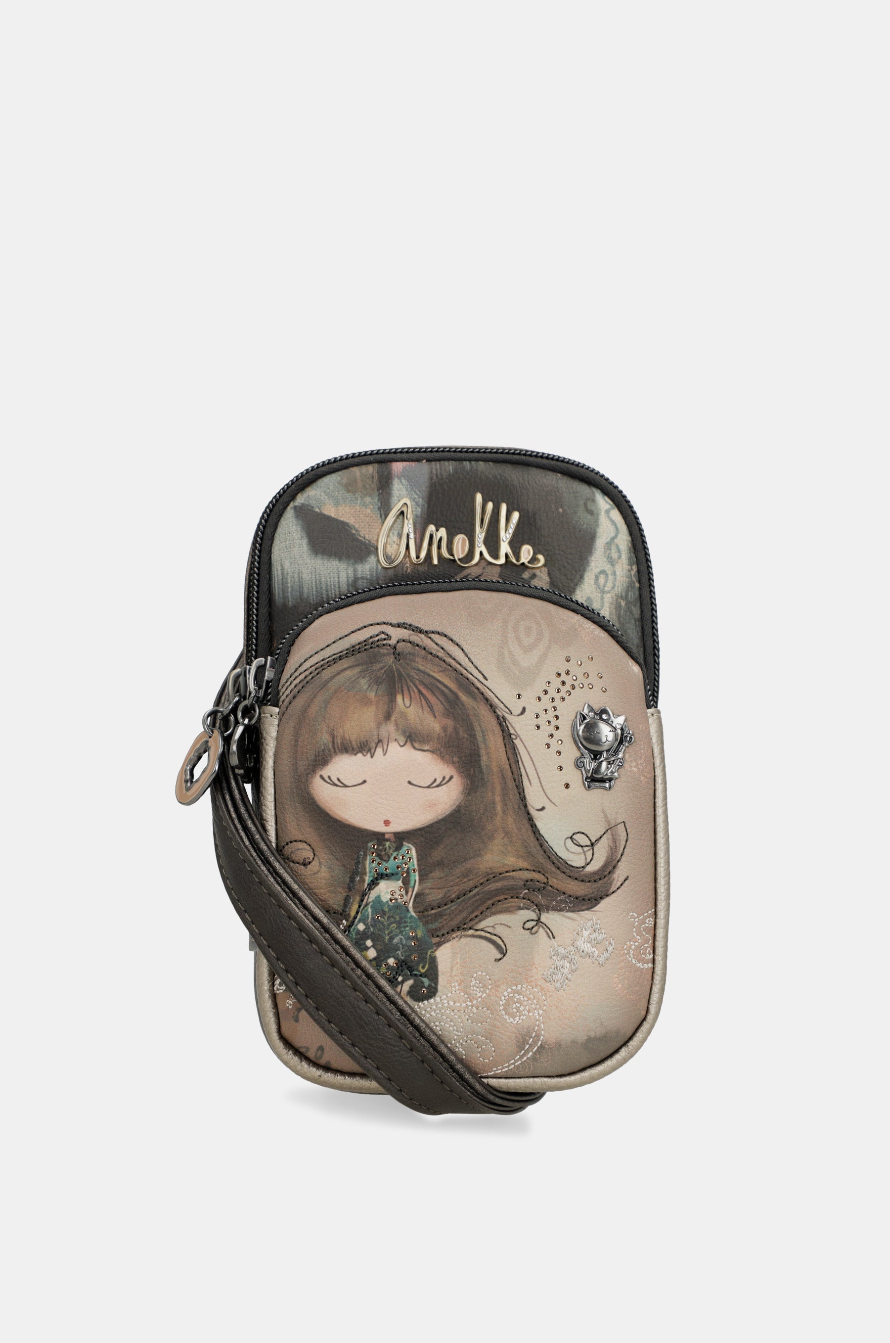 Real mini crossbody bag with pocket