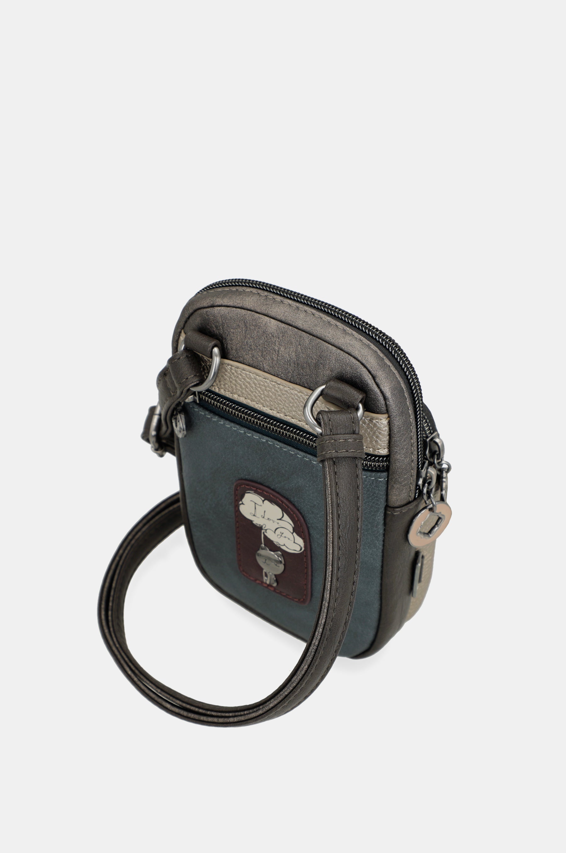Real mini crossbody bag with pocket