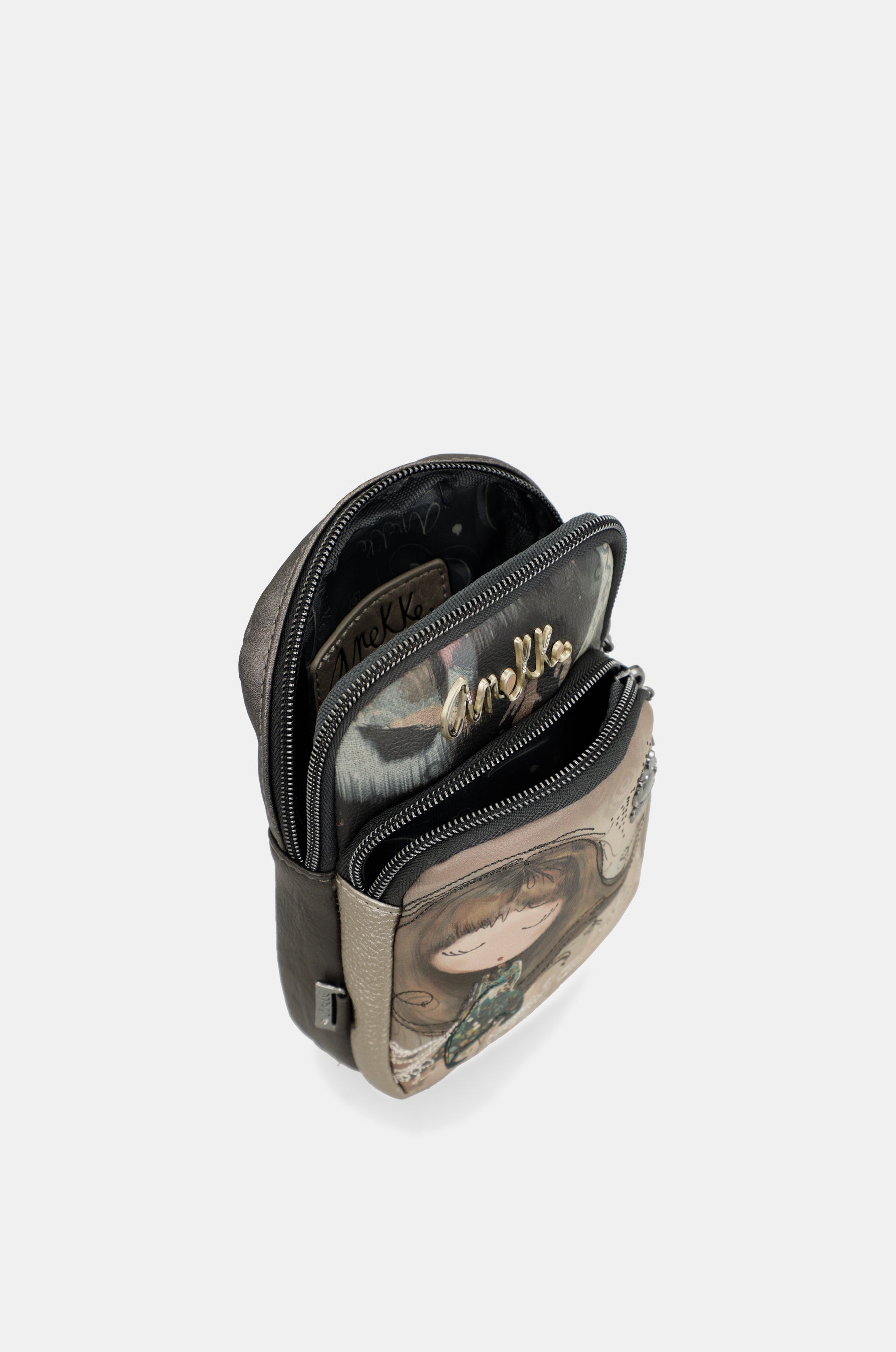 Real mini crossbody bag with pocket