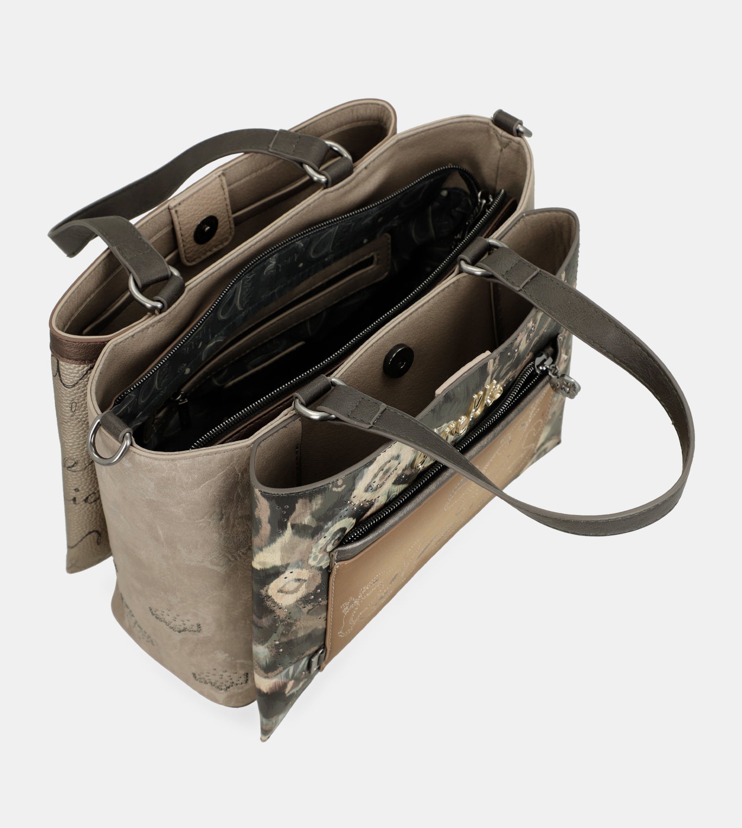 Manifesto handbag with shoulder strap