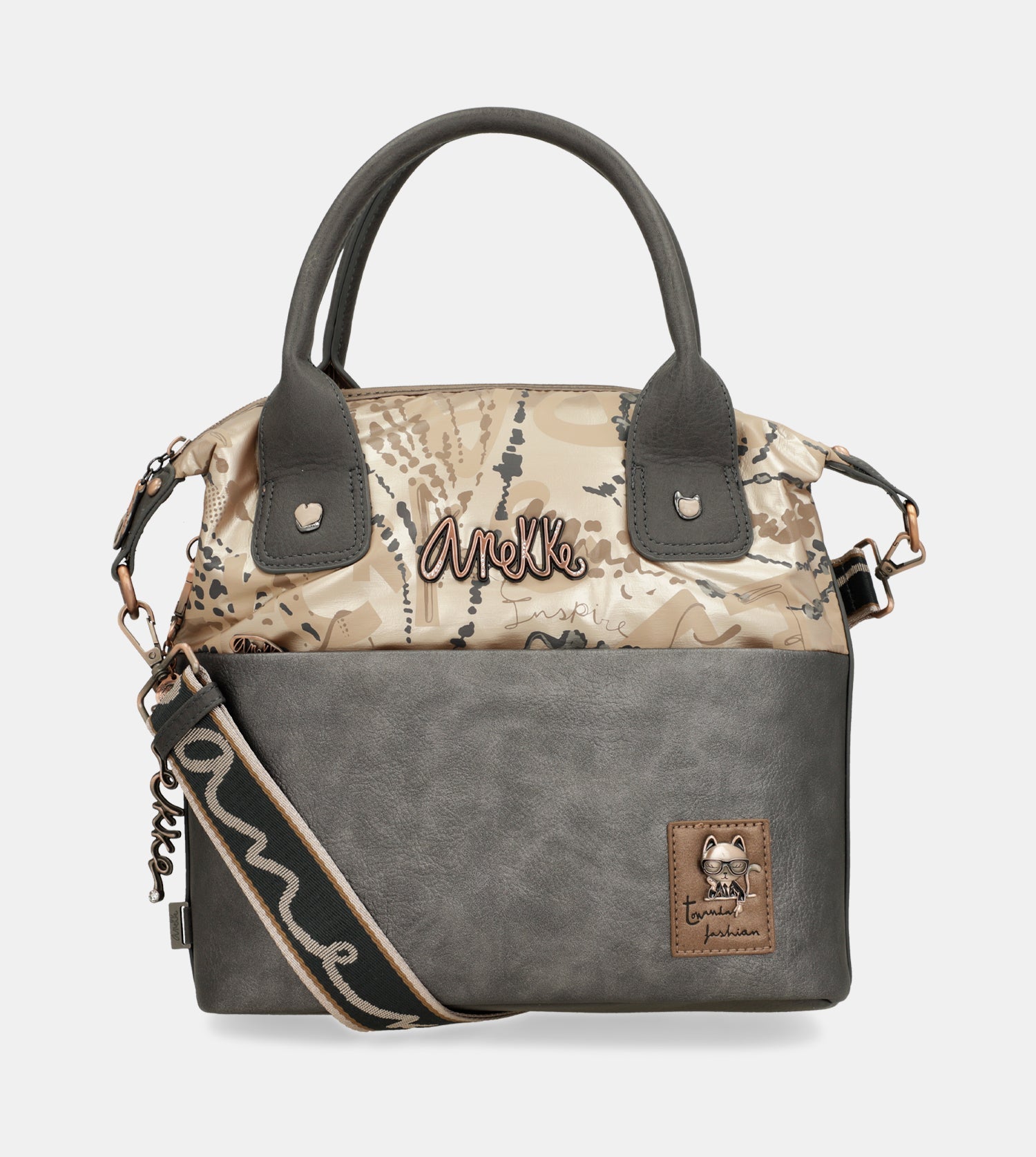 Intentions handle bag with shoulder strap