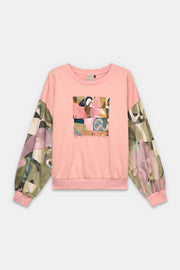 Pink long-sleeve sweatshirt