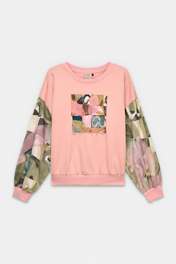 Pink long-sleeve sweatshirt