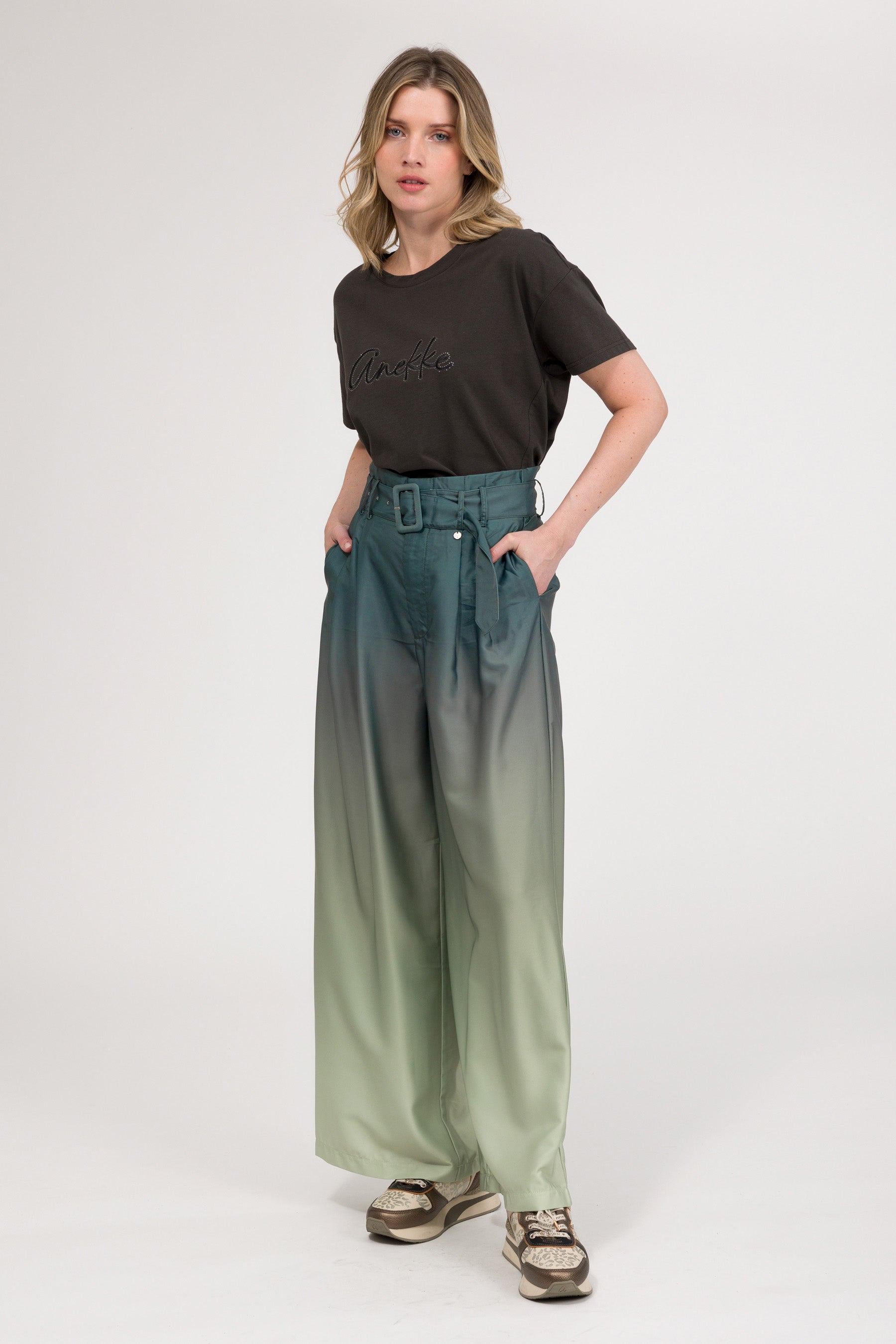 Two-tone trousers