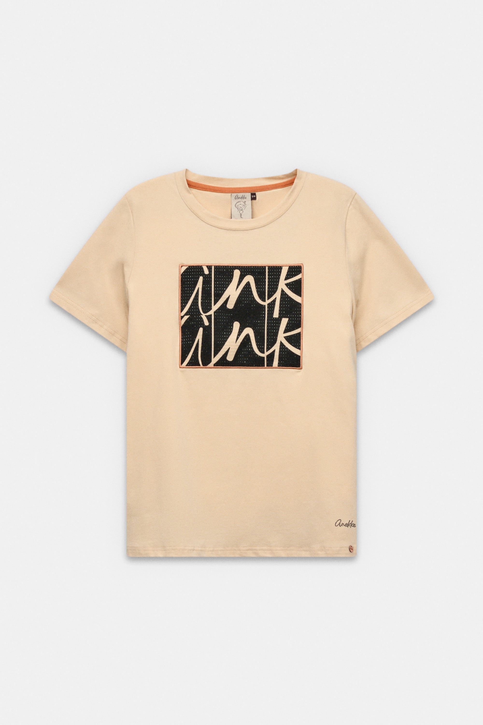 Beige short-sleeve T-shirt