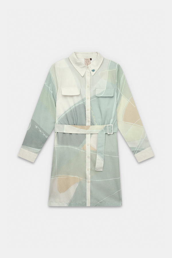 Pink long-sleeve dress