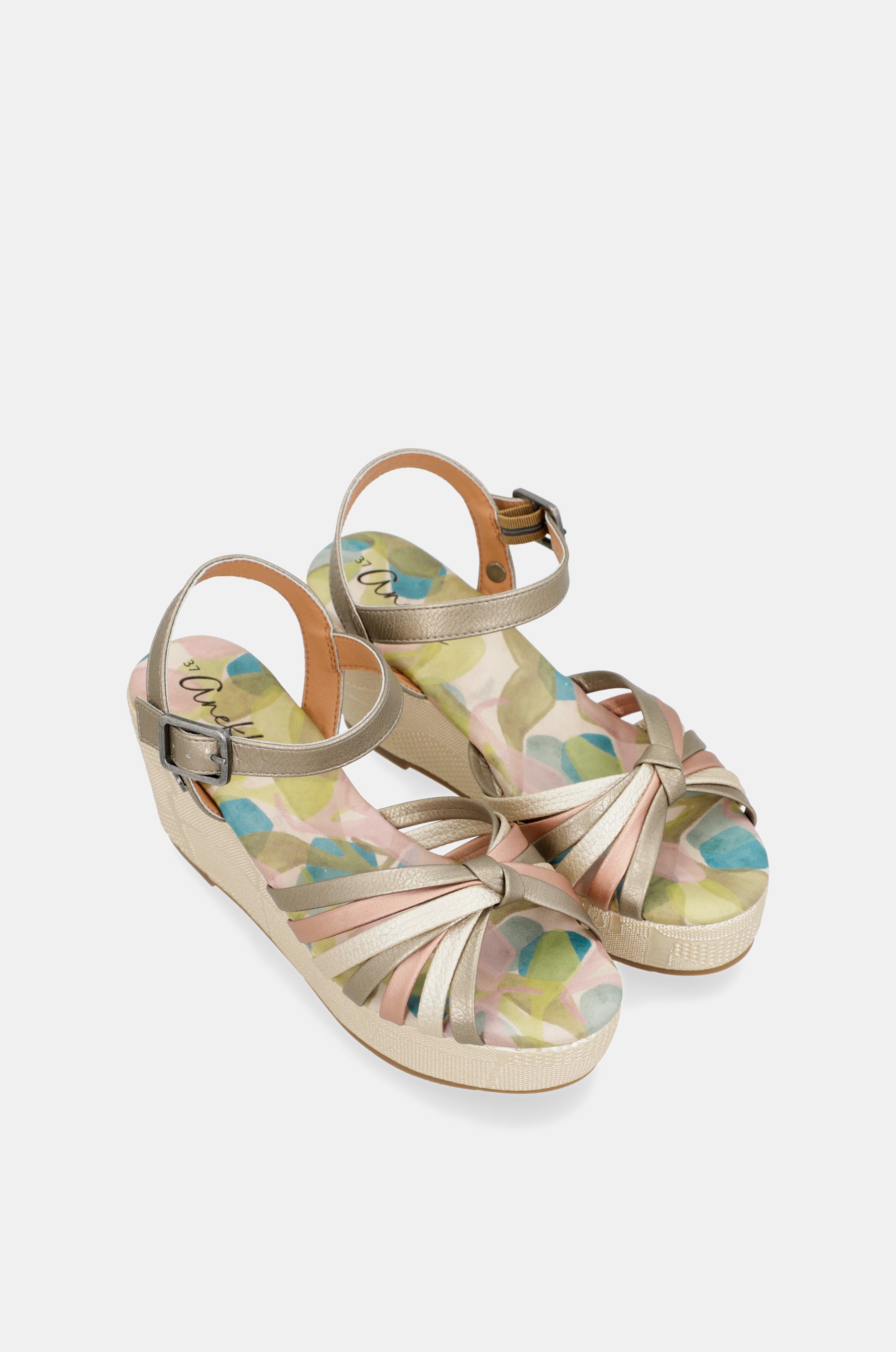 Printed Bloom crossover sandals