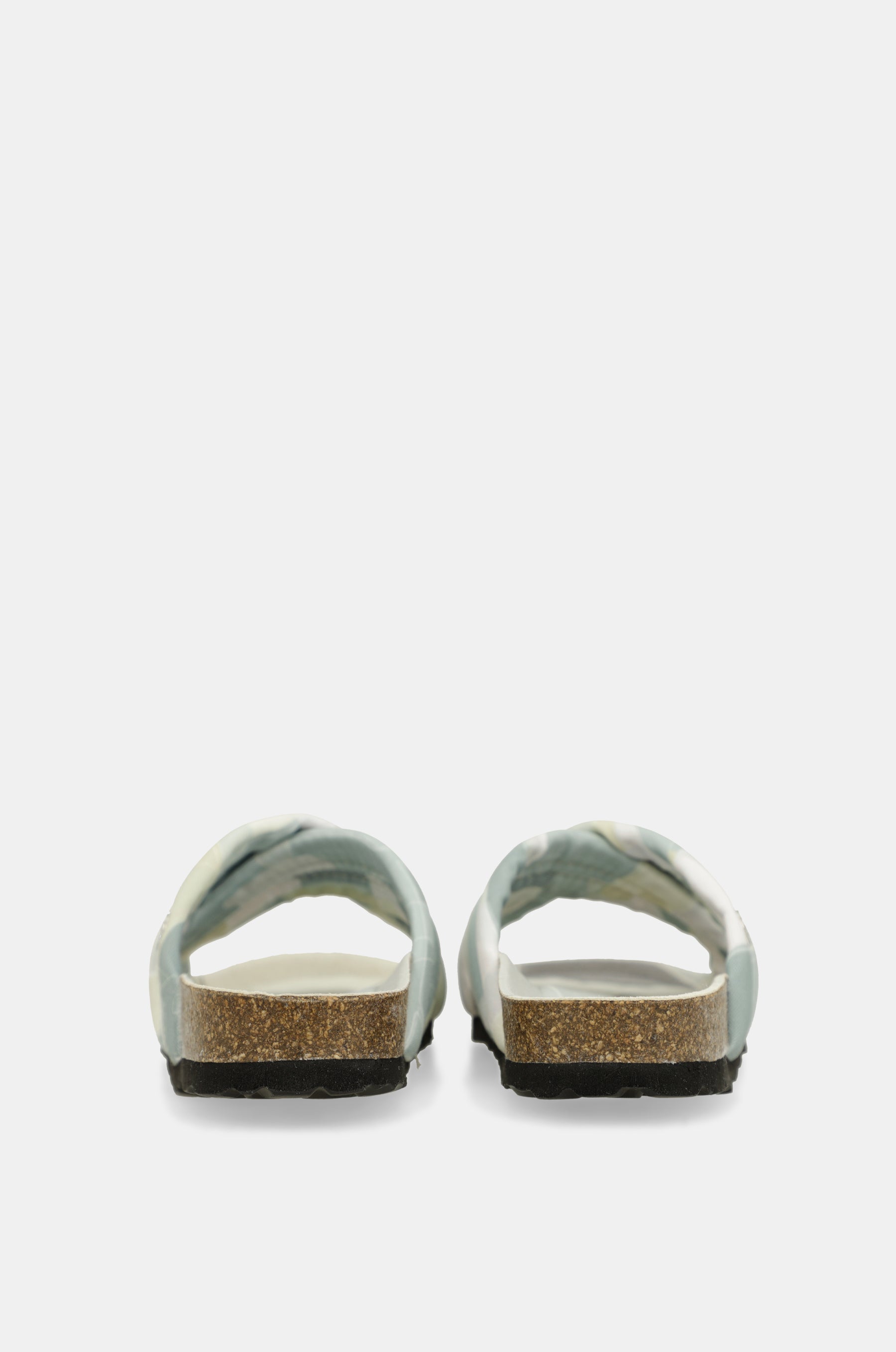 Blue crossover sandals