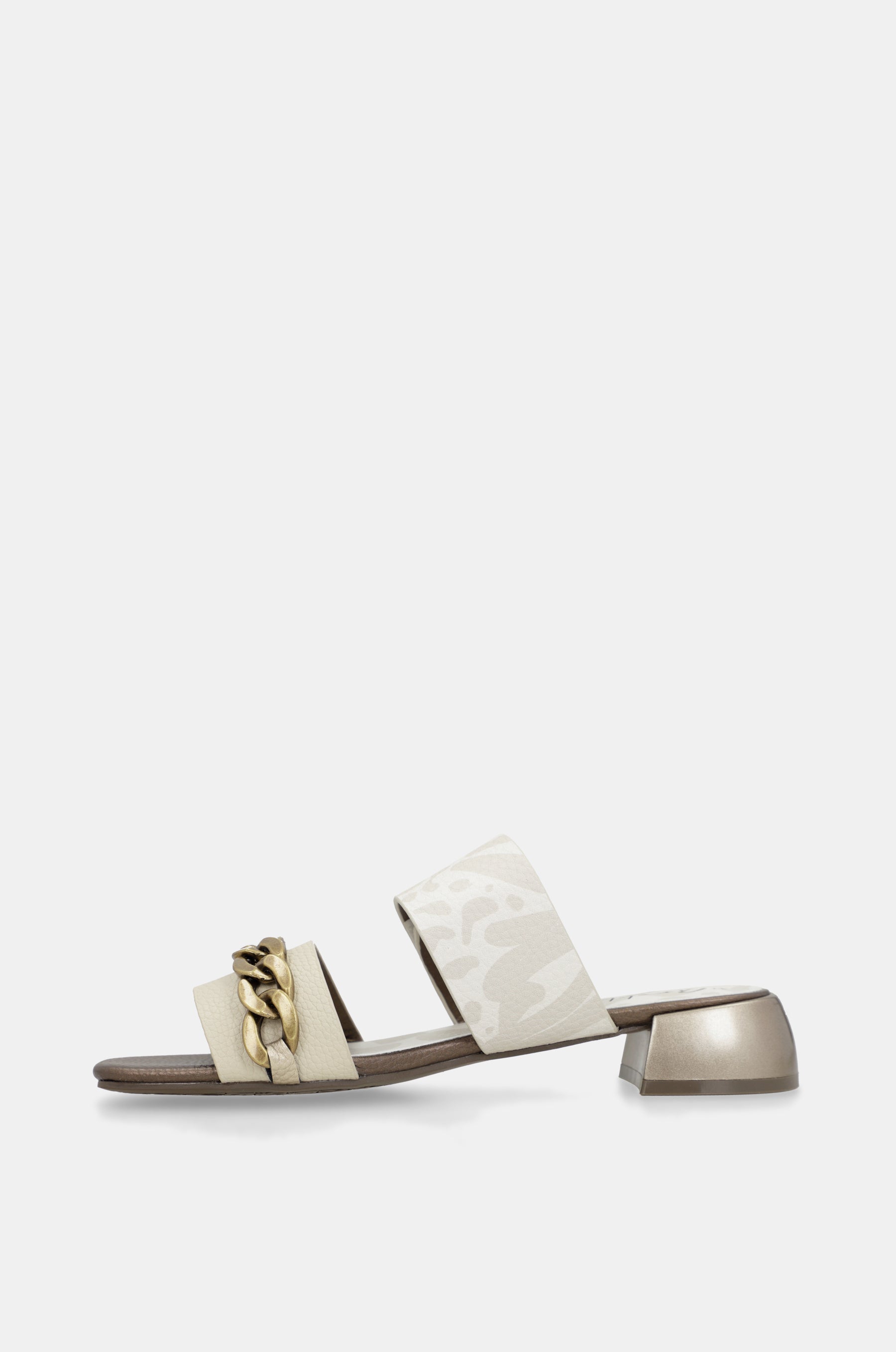 Gaia heeled sandals with chain links