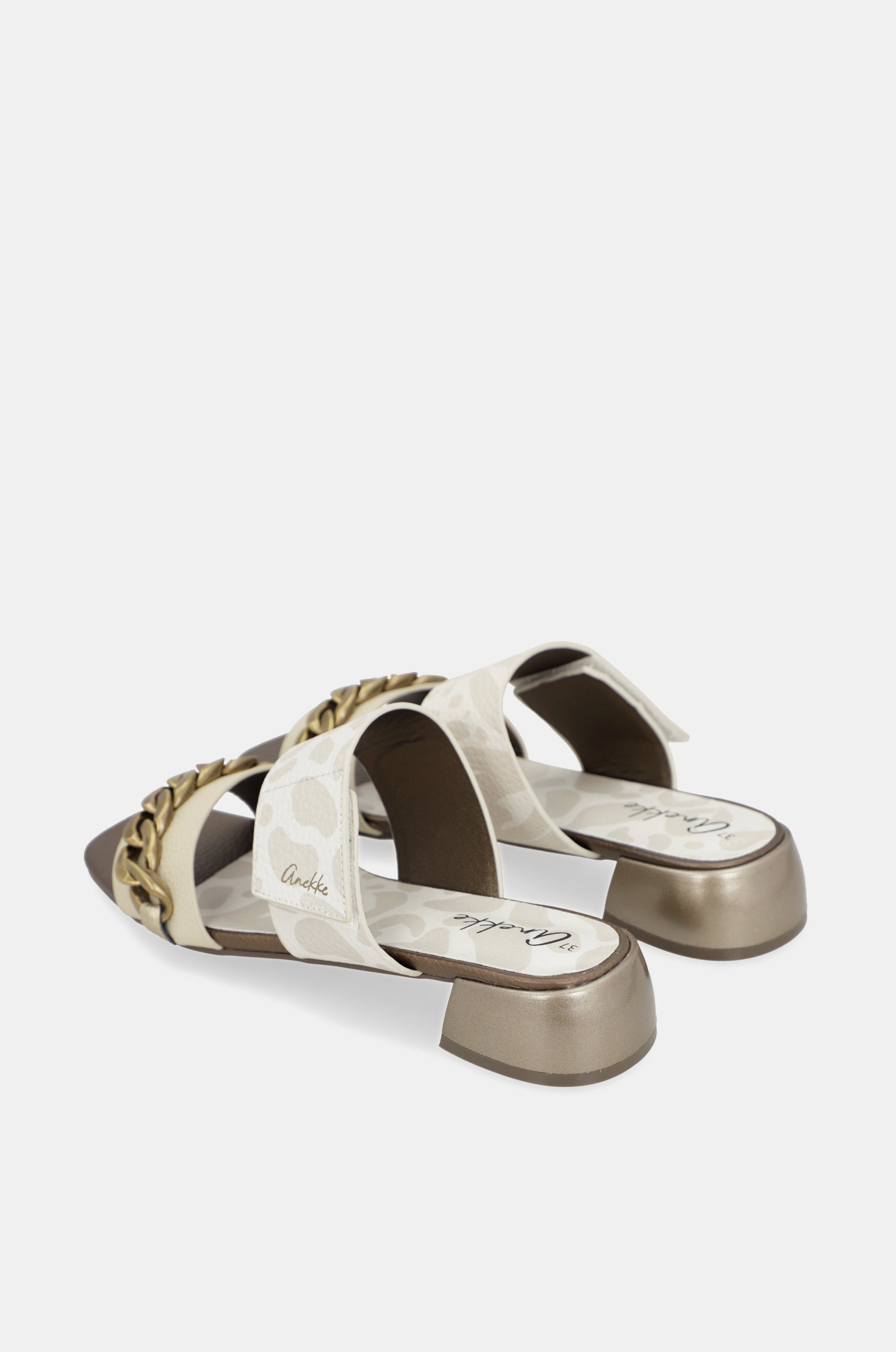 Gaia heeled sandals with chain links