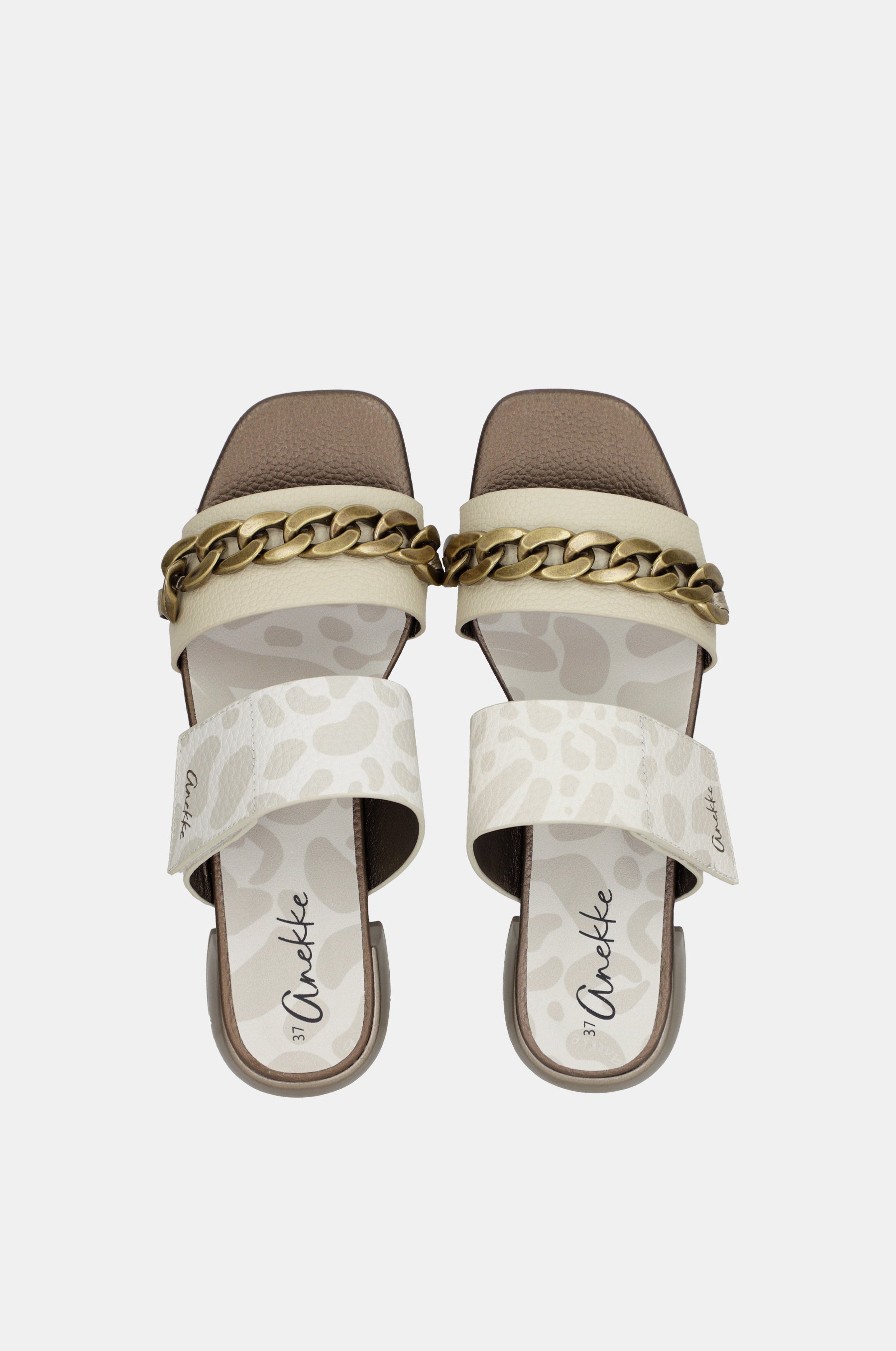 Gaia heeled sandals with chain links