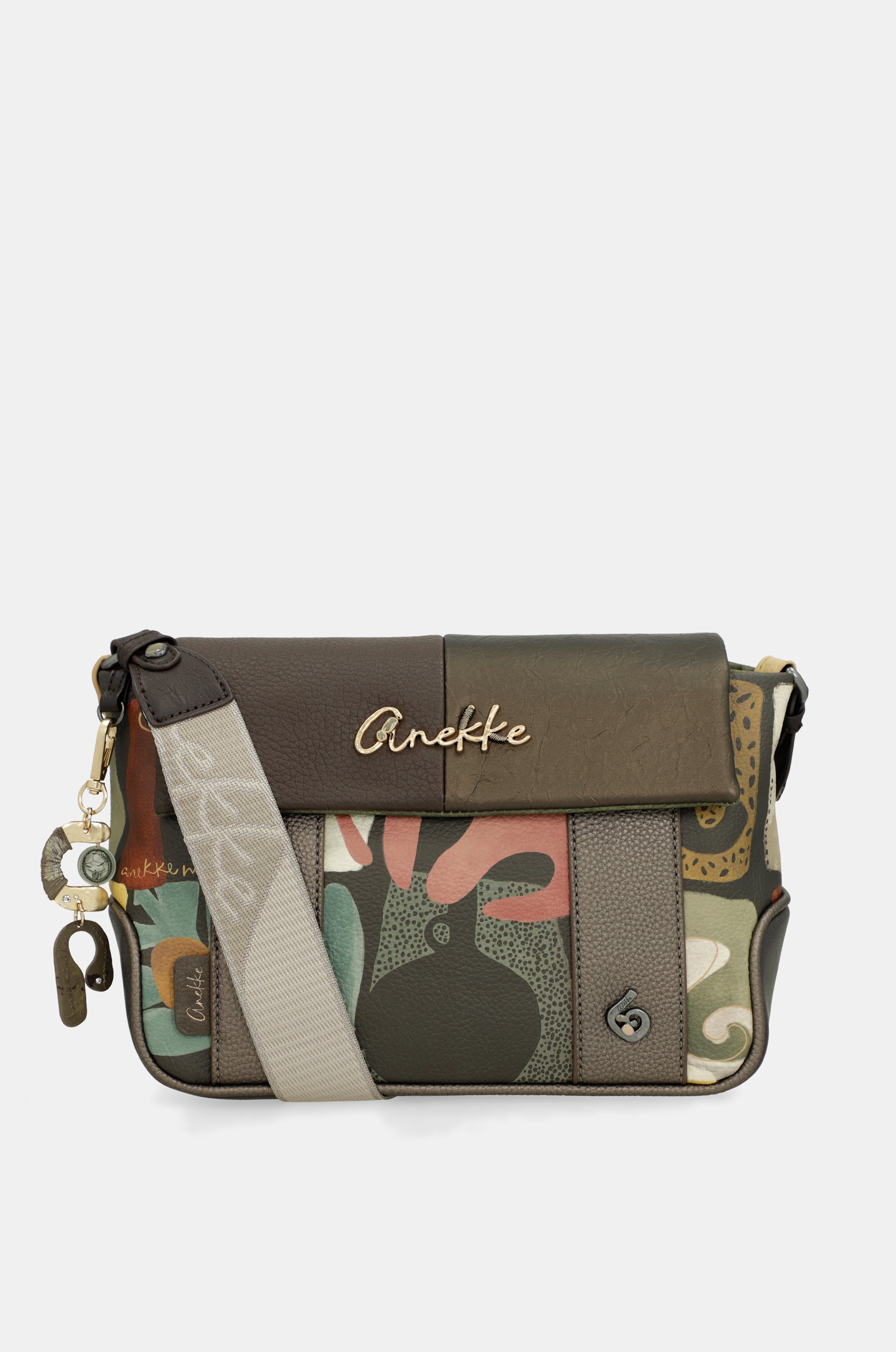 Crossbody bag with printed flap Amphora