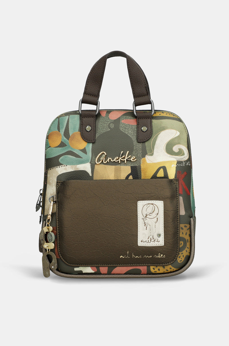 Short-handle printed backpack Amphora
