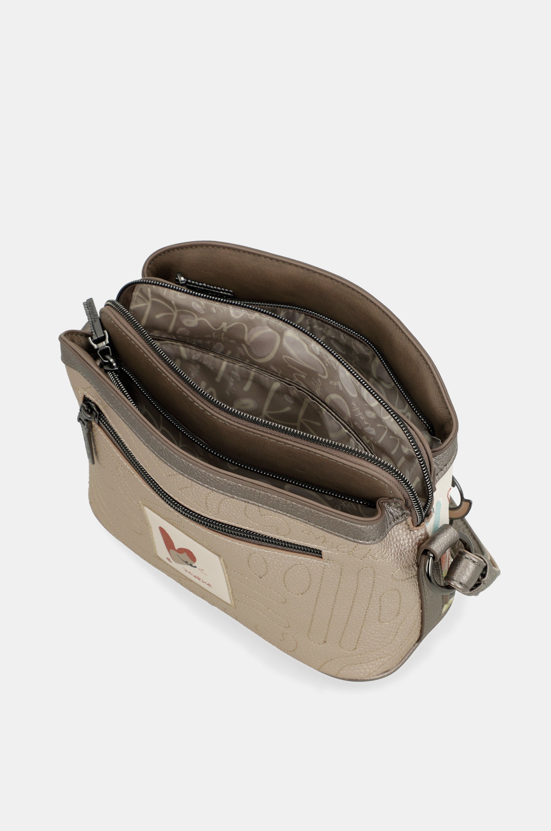 Triple-compartment crossbody bag Olympia