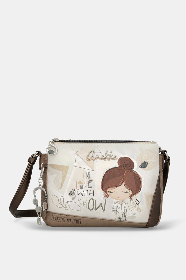 Triple-compartment crossbody bag Sophia