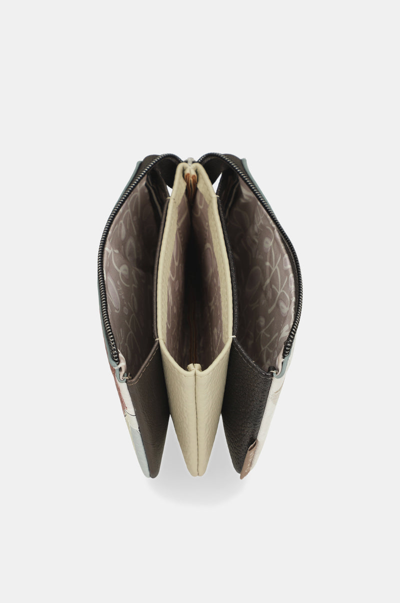 Triple-compartment purse Sophia