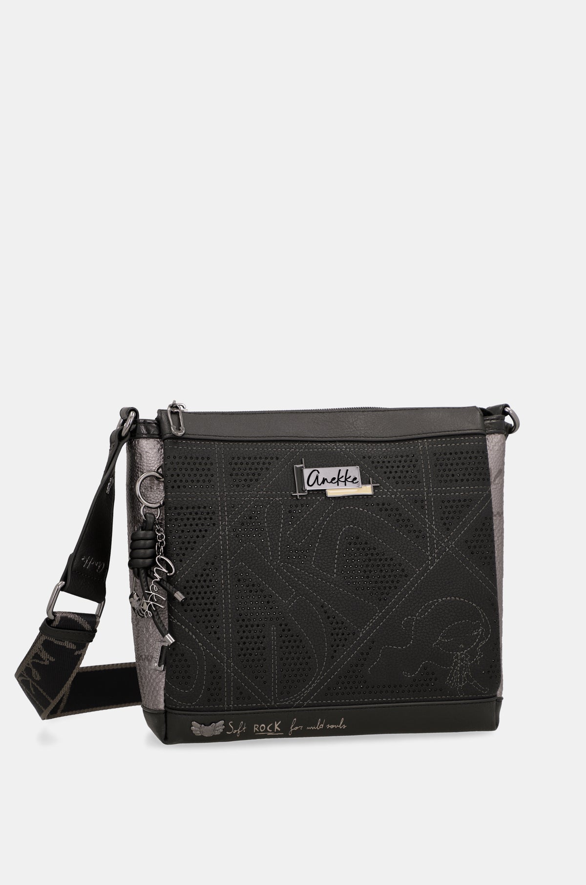 3-compartment crossbody bag Iron