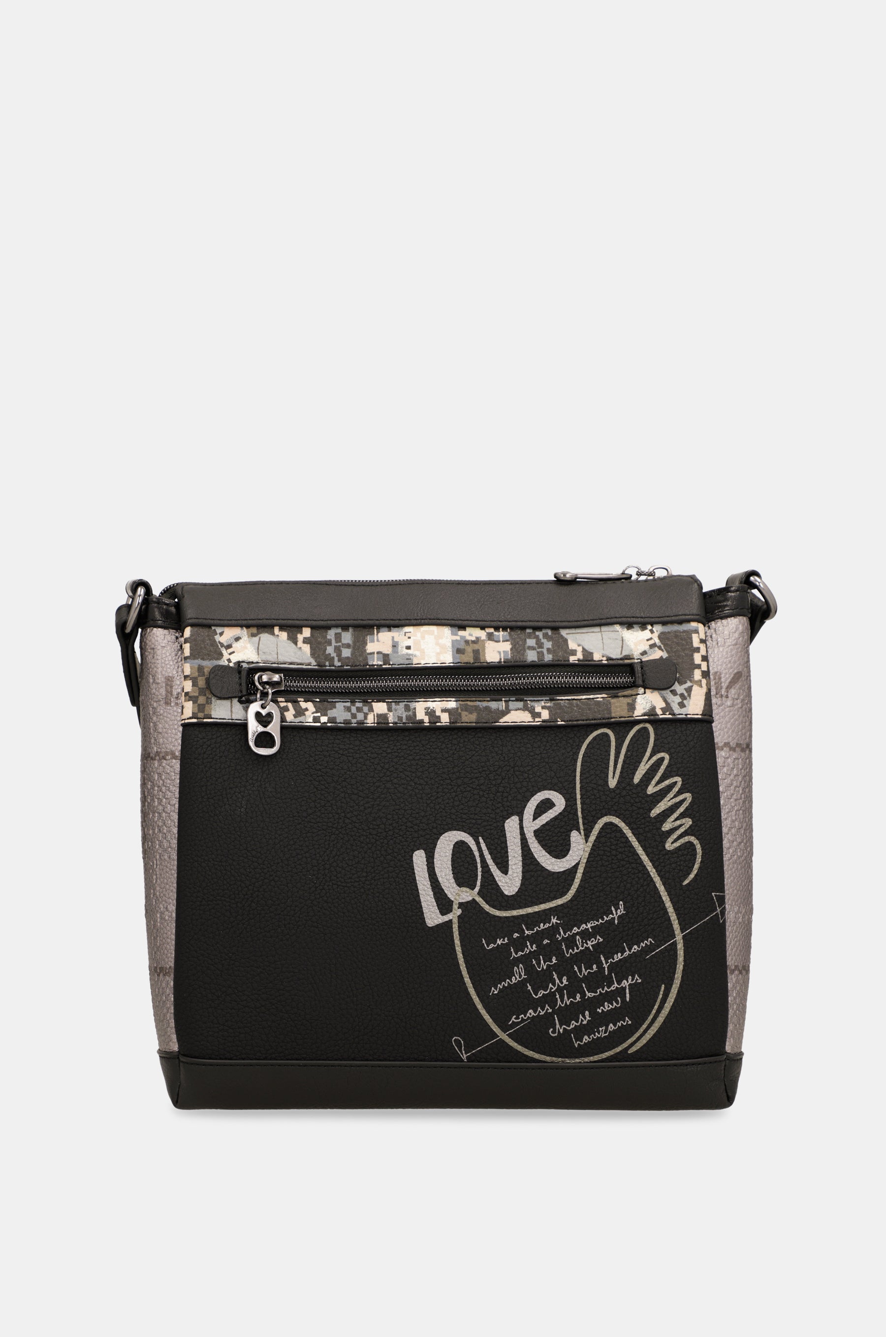 3-compartment crossbody bag Iron