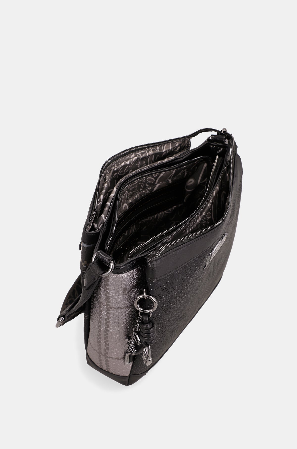 3-compartment crossbody bag Iron