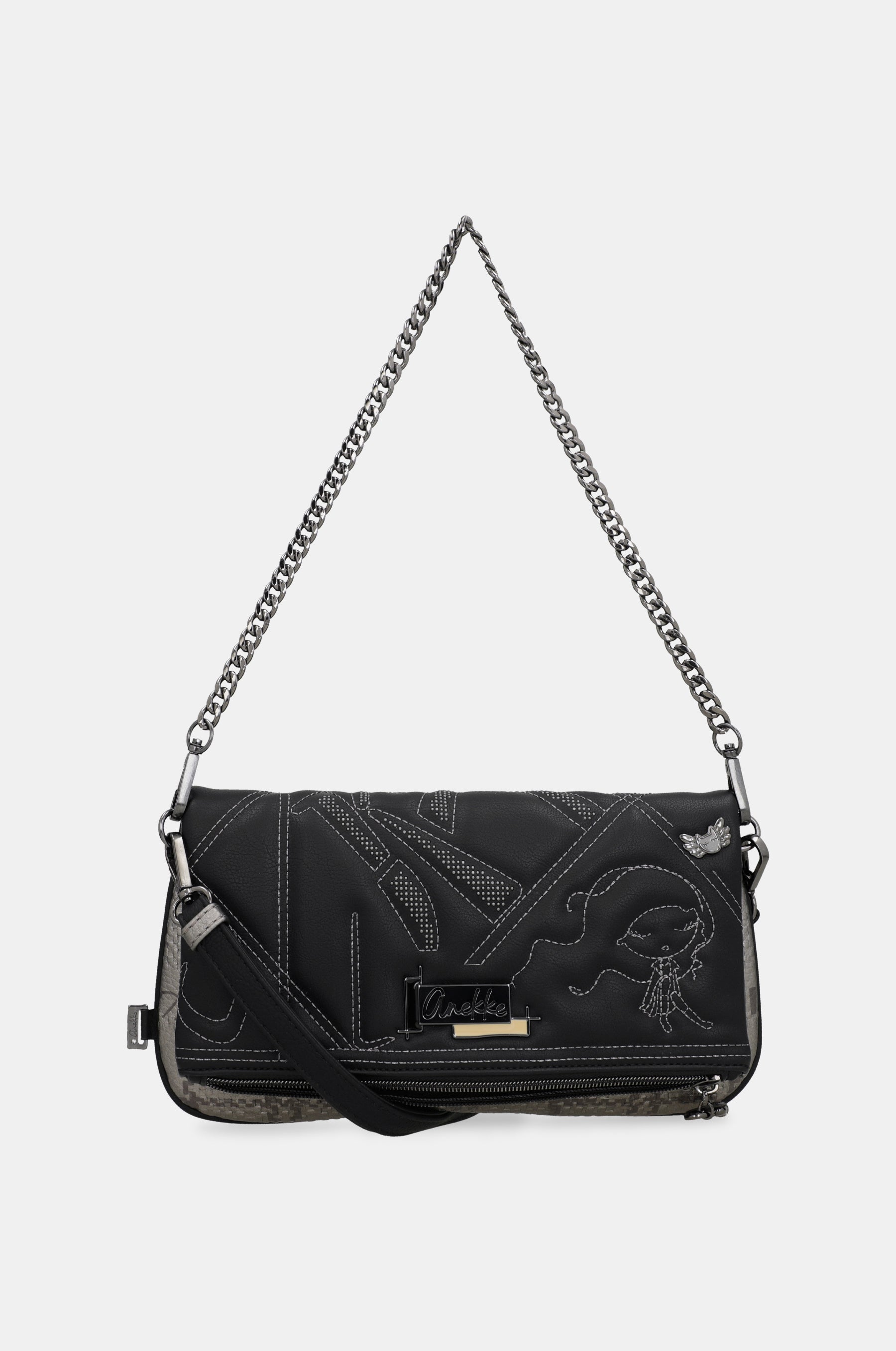 Crossbody bag Iron with metal handle