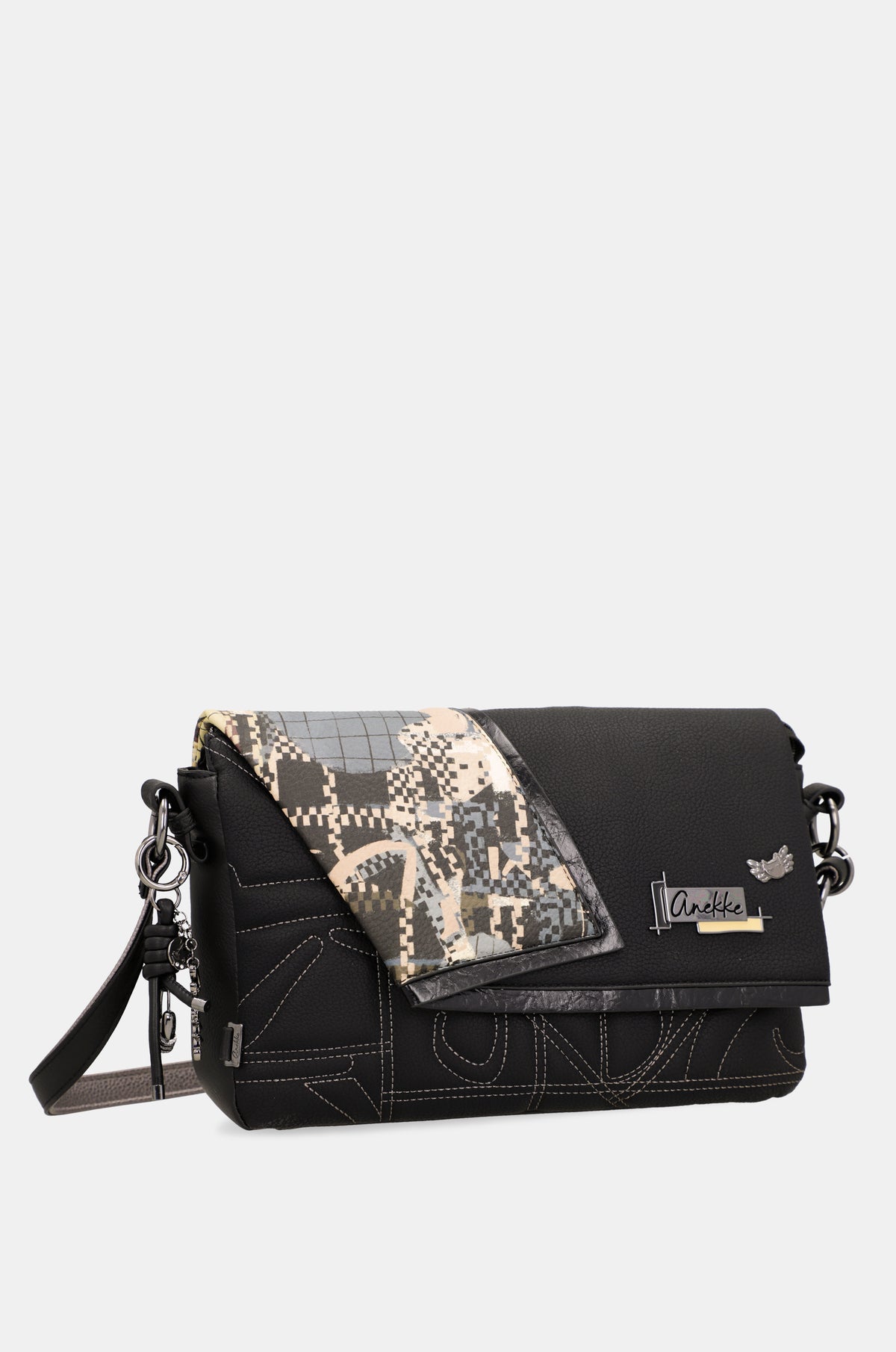Crossbody bag Iron with flap