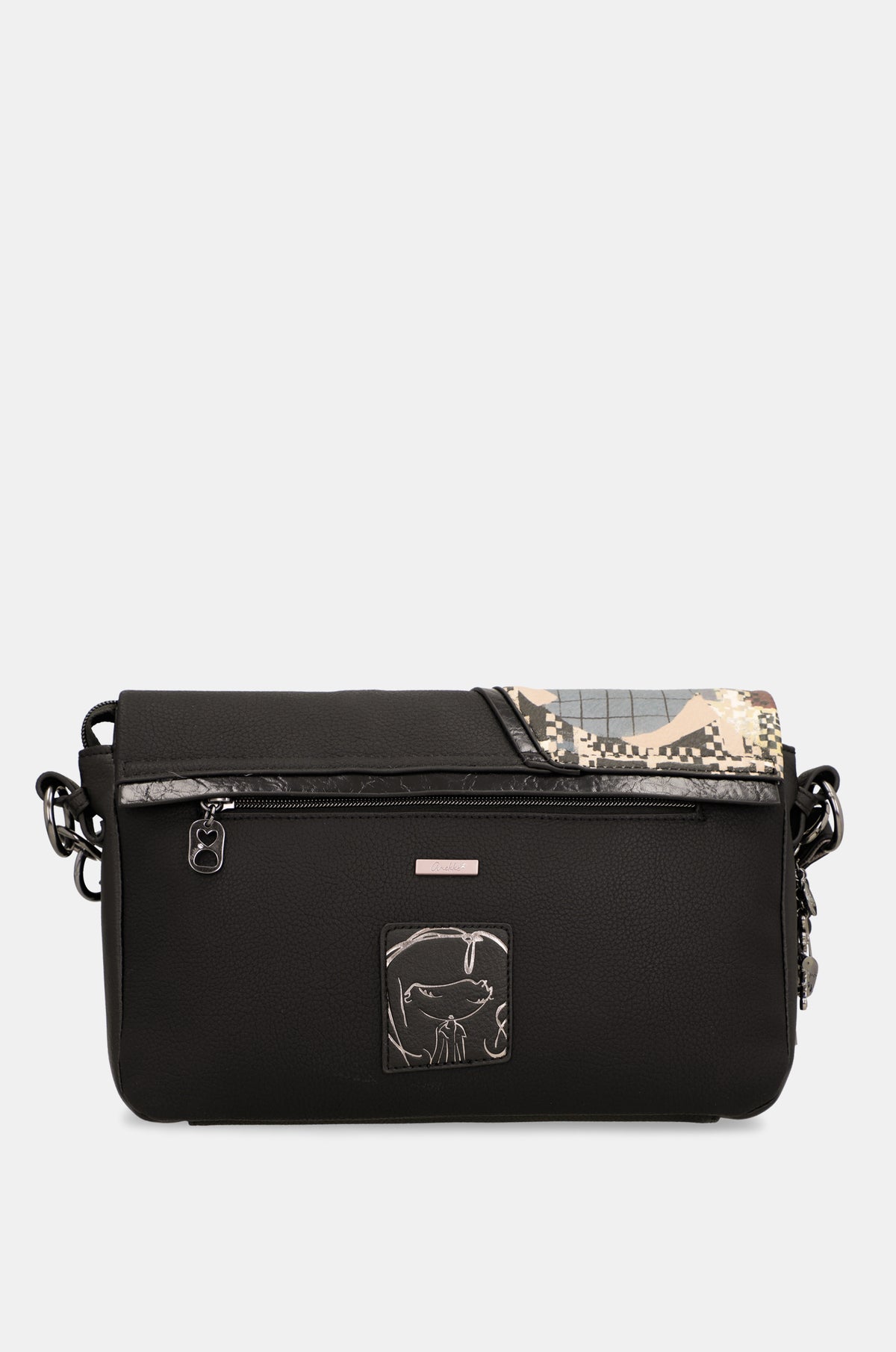 Crossbody bag Iron with flap