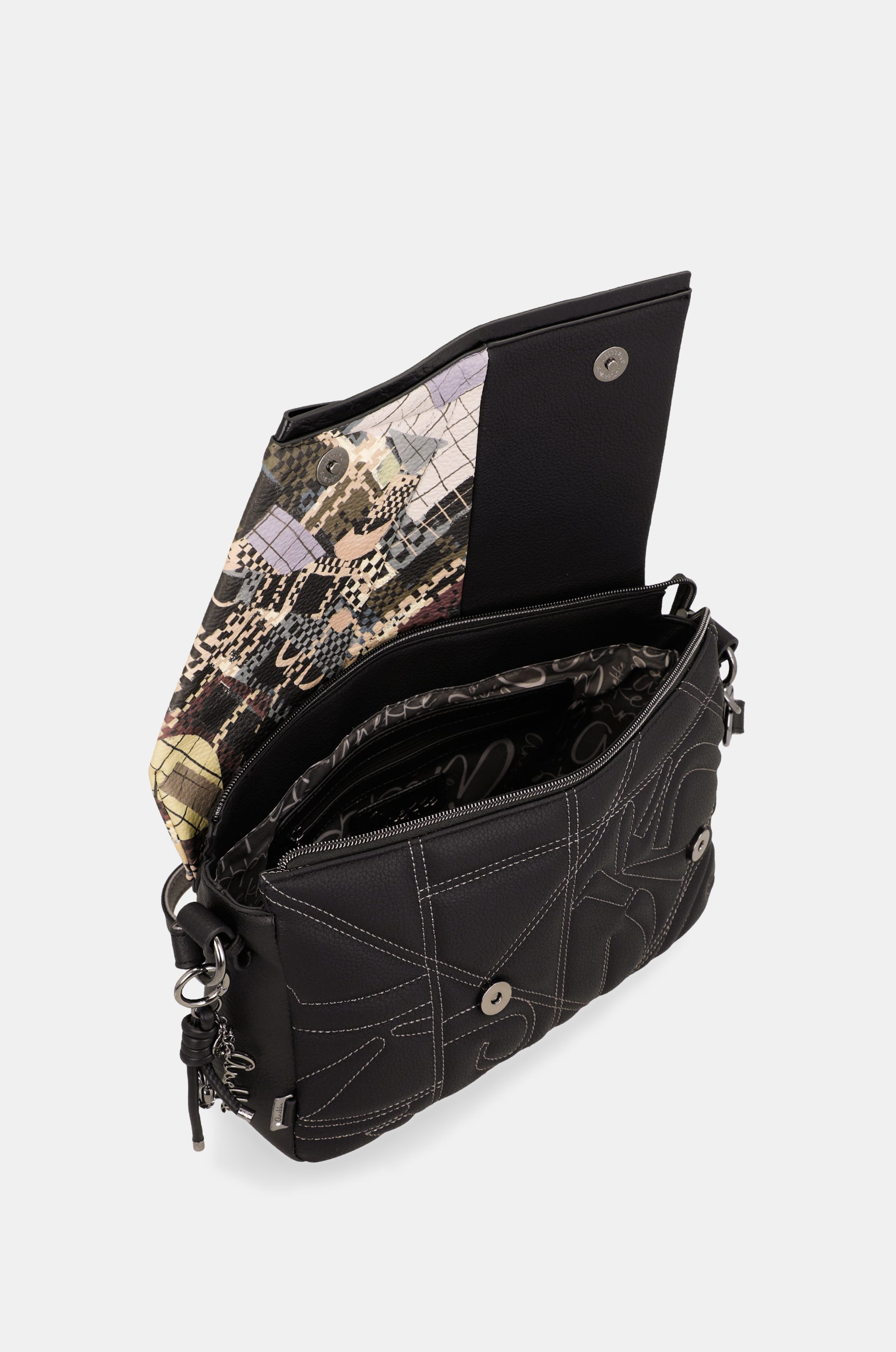 Crossbody bag Iron with flap