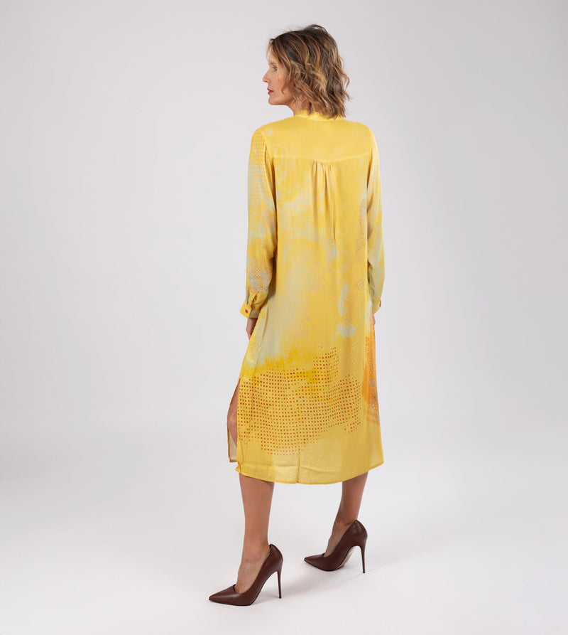 Yellow shirt dress