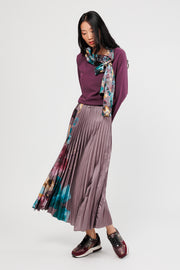Purple pleated skirt