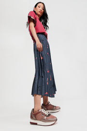 Metallic pink platform sneakers