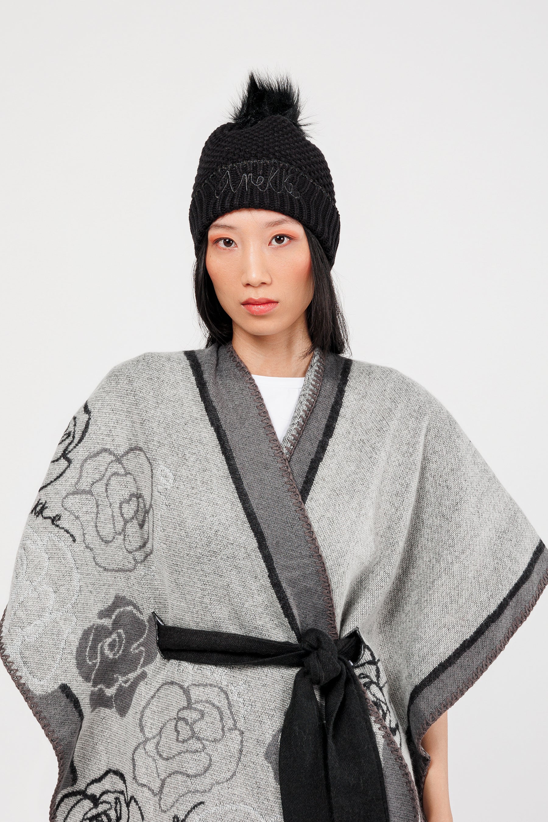 Black knitted beanie