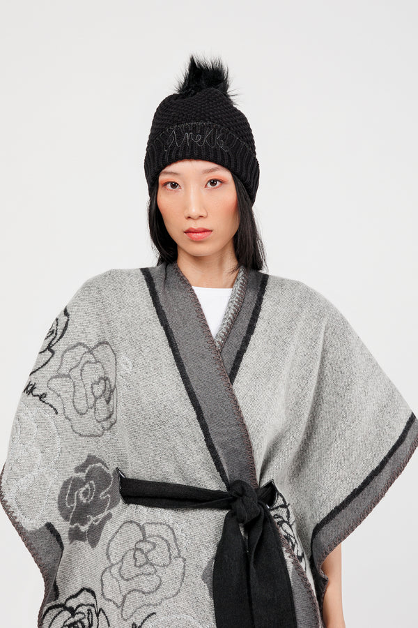 Black knitted beanie
