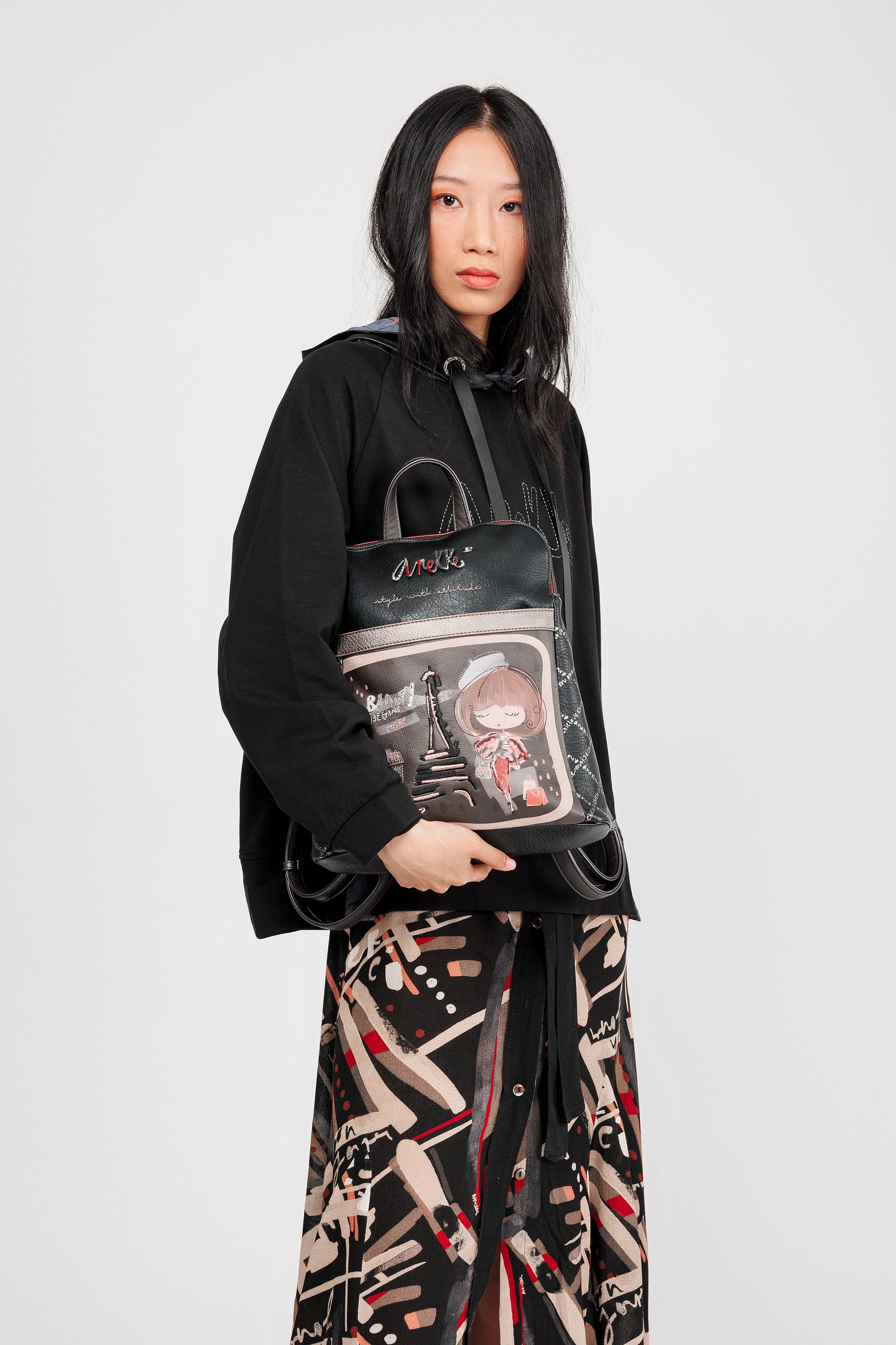 Mademoiselle triple-compartment backpack