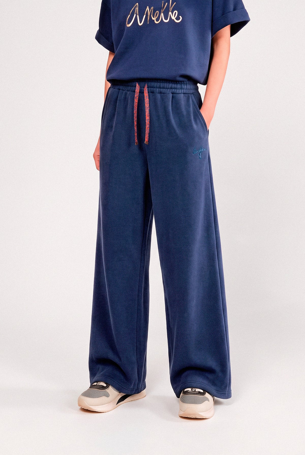Navy-blue trousers