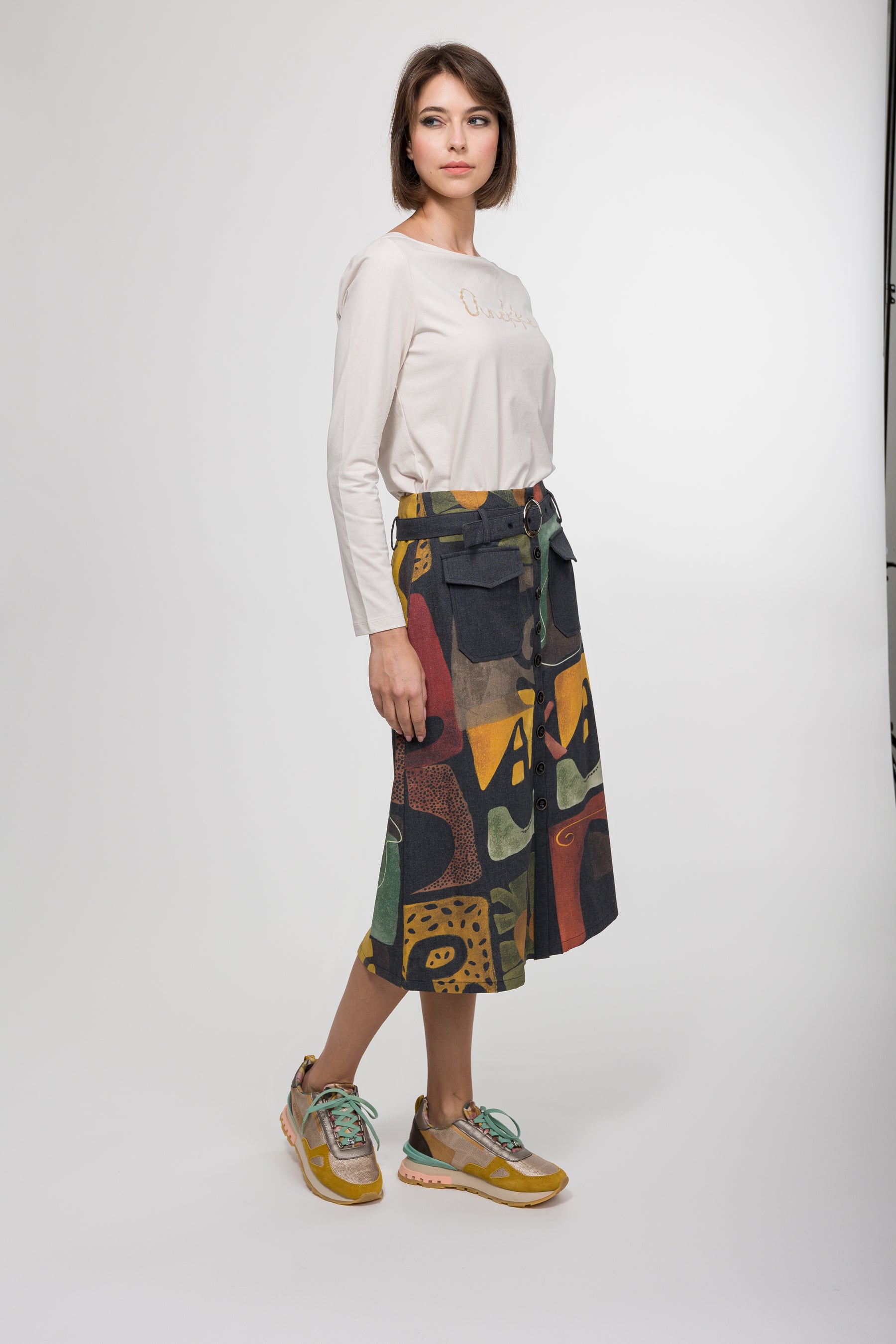 Yellow and gold Bloom sneakers