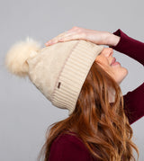 Beige Shodō Knit Hat