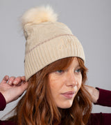 Beige Shodō Knit Hat