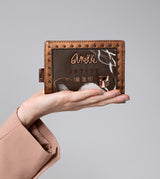 Nature Shodō brown flexible RFID wallet