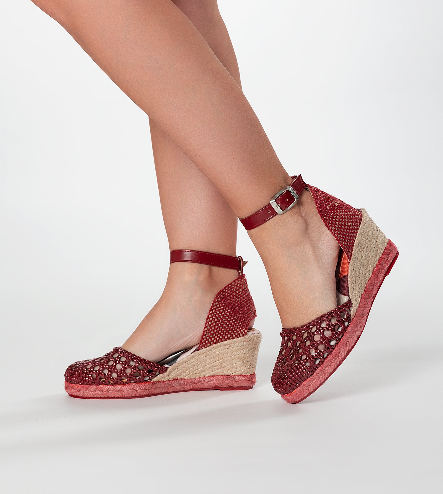 Red wedge sandals Alma