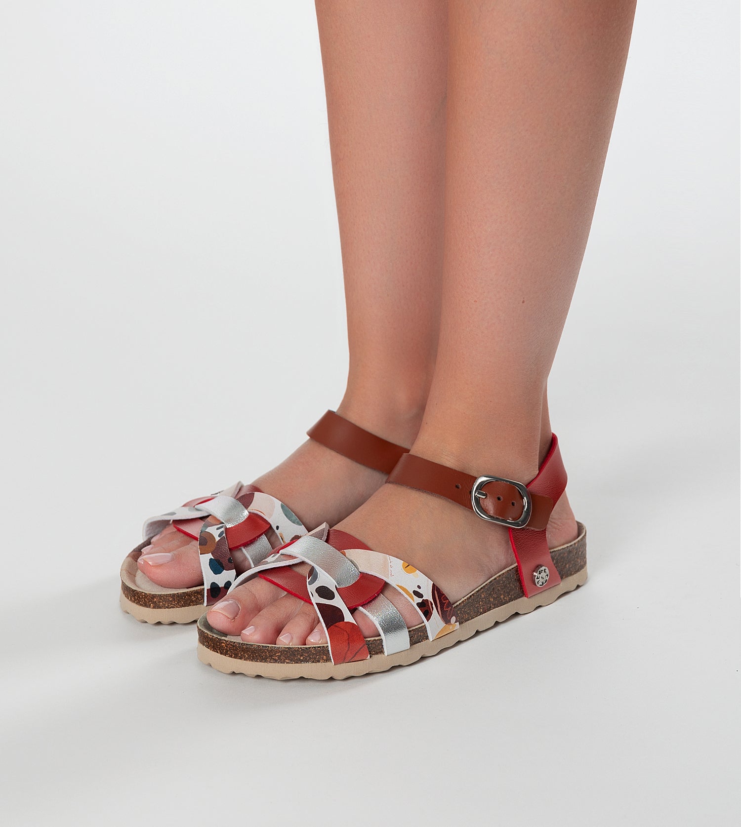 Alma red strappy sandals