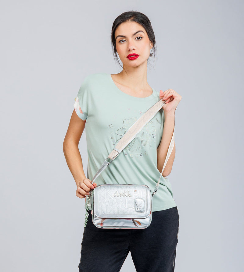 Oval flap crossbody bag Alma