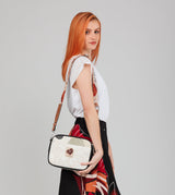 Oval flap crossbody bag Alma