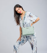 Printed crossbody bag with 3 compartments Alma