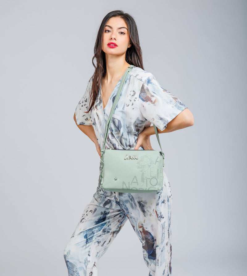 Printed crossbody bag with 3 compartments Alma