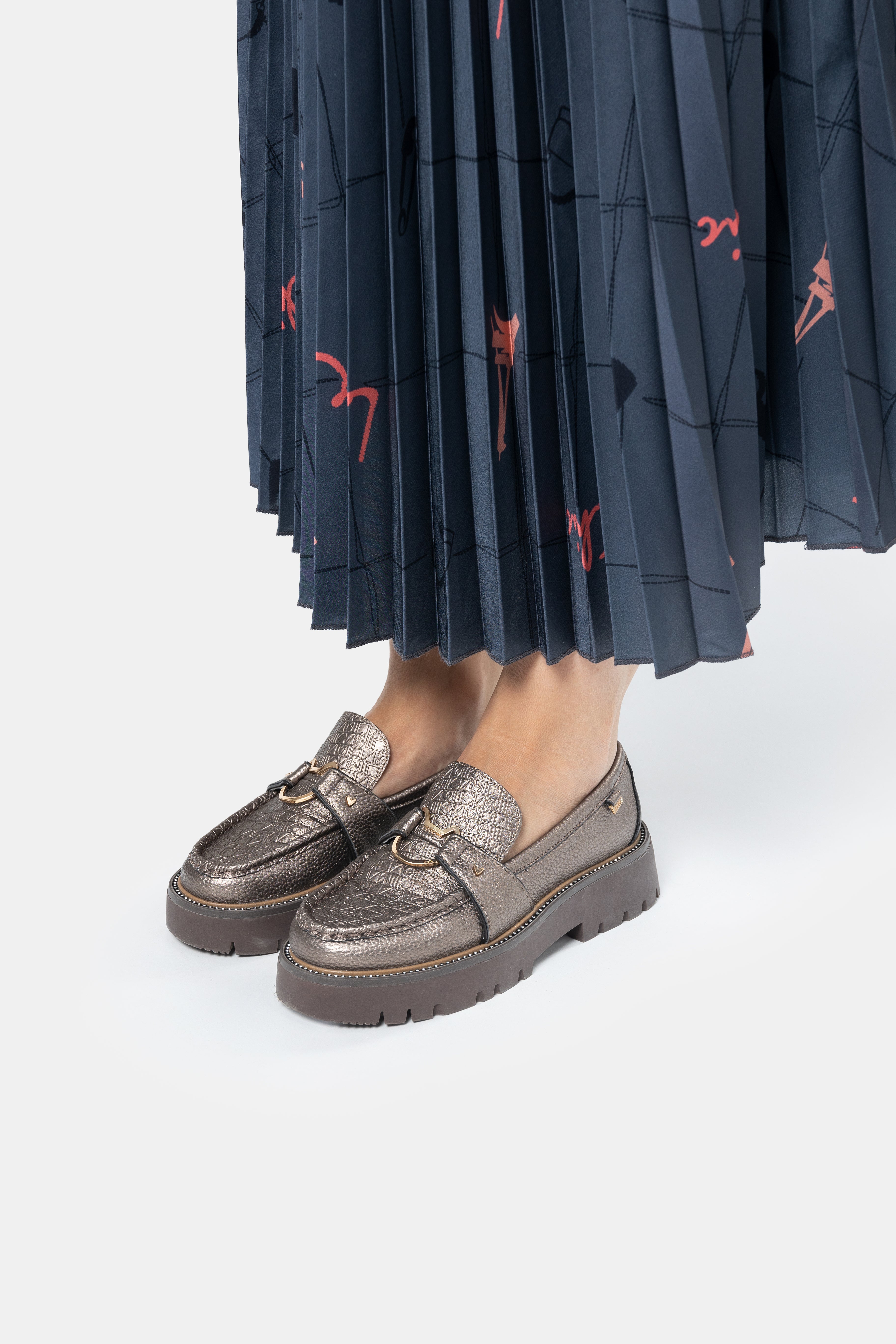 Towanda gold loafers